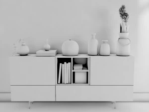 Sideboard Set 3D Model