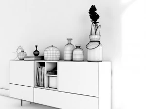 Sideboard Set 3D Model