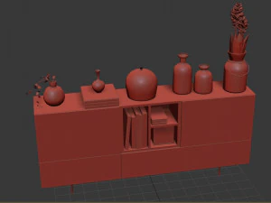 Sideboard Set 3D Model