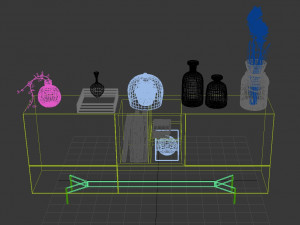 Sideboard Set 3D Модель