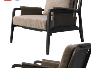 fergus lounge chair caste design 3D Модель