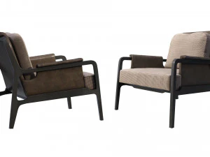 fergus lounge chair caste design 3D Model