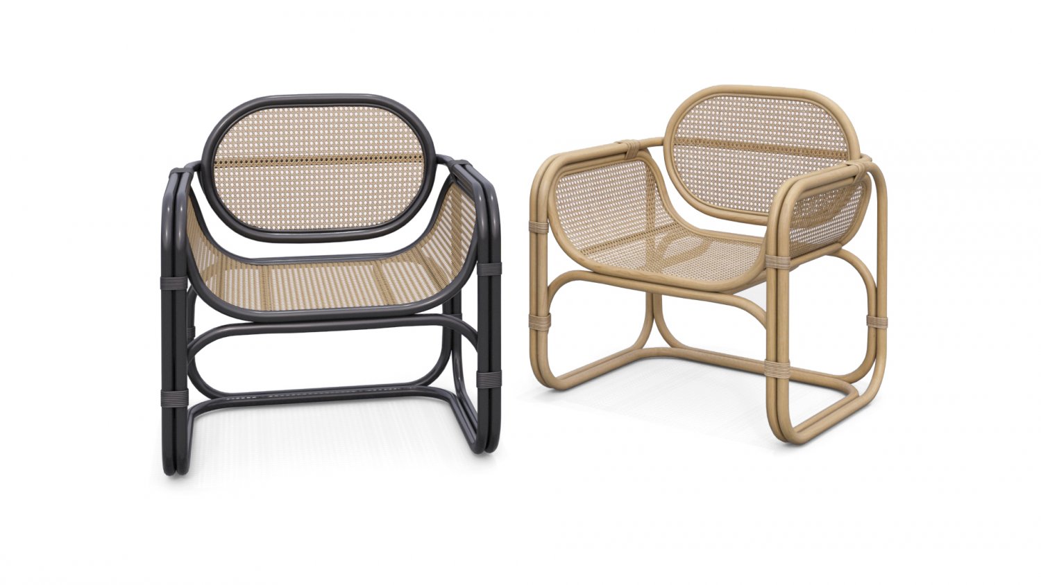 Fannie Wicker Rattan Square Arm Chair 3d Model In Chair 3dexport