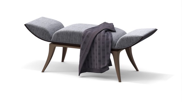 ottomans bench l luxury hallway bench furniture 3D Модель .c4d .max .obj .3ds .fbx .stl .blend 