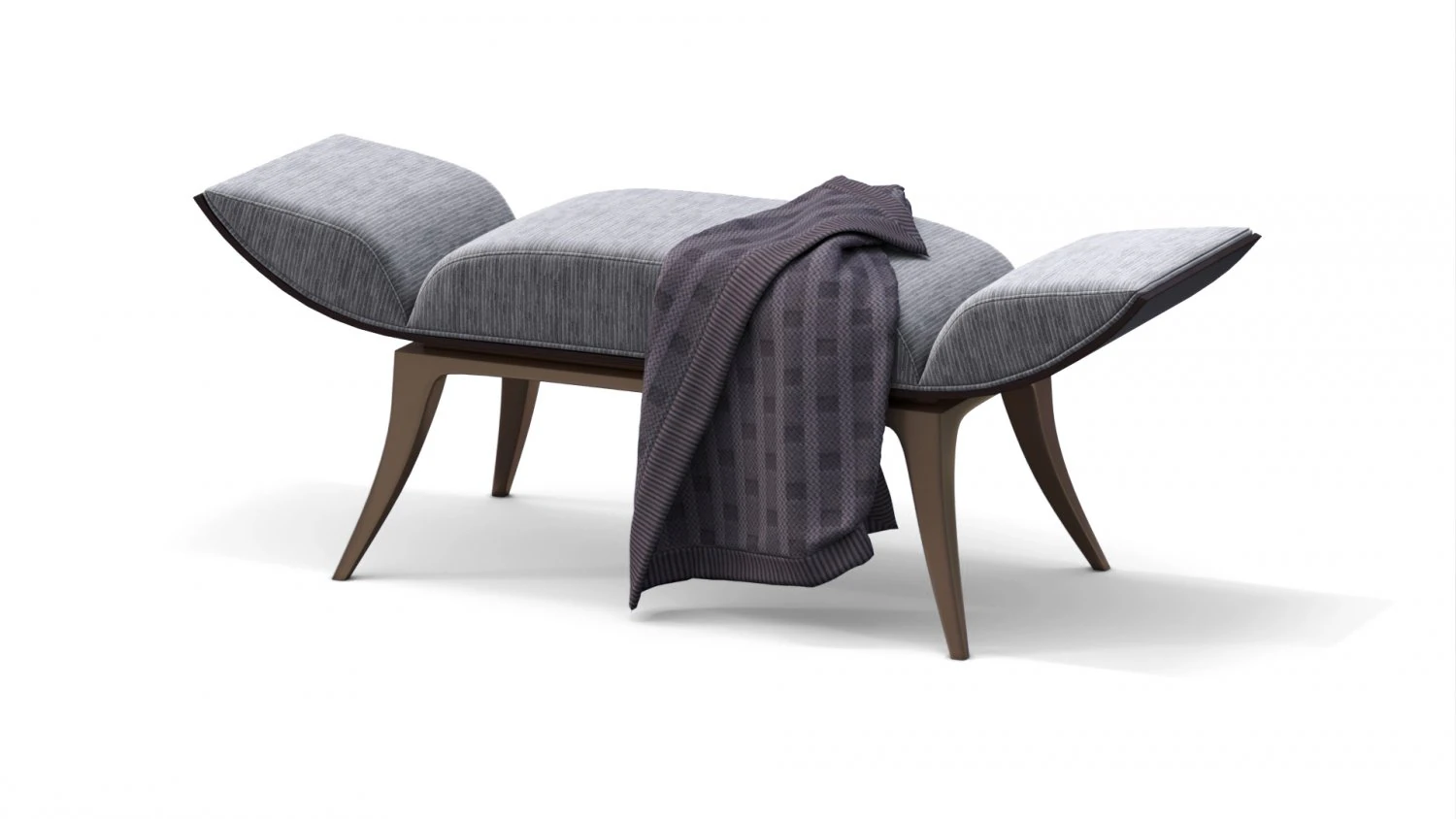 ottomans bench l luxury hallway bench furniture 3D Model .c4d .max .obj .3ds .fbx .stl .blend 