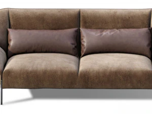sofa flared arm loveseat tobacco l modern designer two-seat couch 3D Model