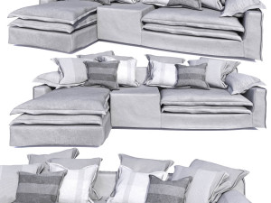 linteloo jans new elements sofa 4 seat adjustable grey 3D Модель
