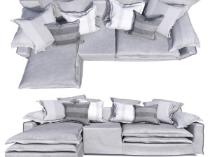 linteloo jans new elements sofa 4 seat adjustable grey 3D Модель