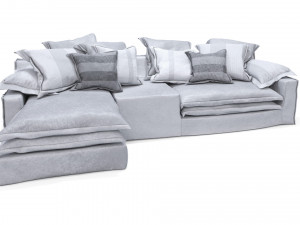 linteloo jans new elements sofa 4 seat adjustable grey 3D Модель