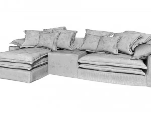 linteloo jans new elements sofa 4 seat adjustable grey 3D Model
