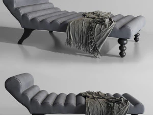modern design lazy chaise lounge indoor 3D Model