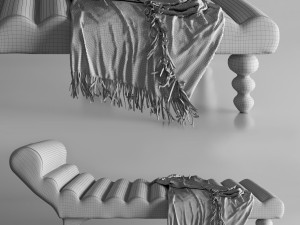 modern design lazy chaise lounge indoor 3D 模型