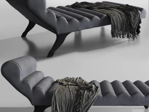 modern design lazy chaise lounge indoor 3D Model