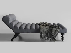 modern design lazy chaise lounge indoor 3D Model