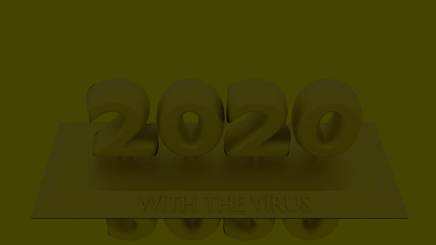 2020 with the virus 3D Print Model .c4d .max .obj .3ds .fbx .stl .blend 
