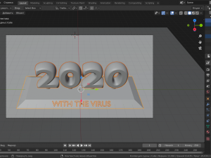 2020 with the virus 3D Print Model