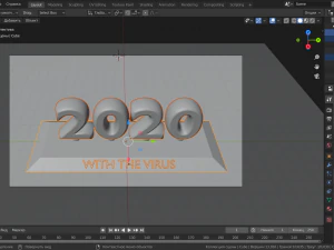2020 with the virus 3D Print Model