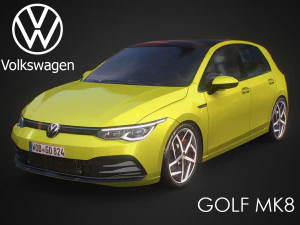 フォルクスワーゲン ゴルフ 2020 3Dモデル