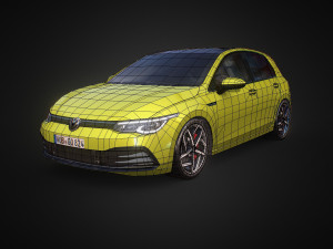 volkswagen golf 2020 3D 模型