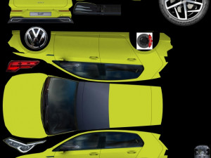 volkswagen golf 2020 3D 模型