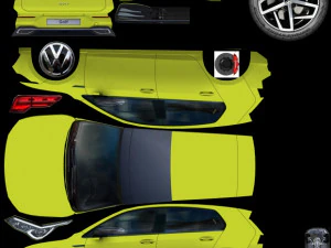 volkswagen golf 2020 3D Model