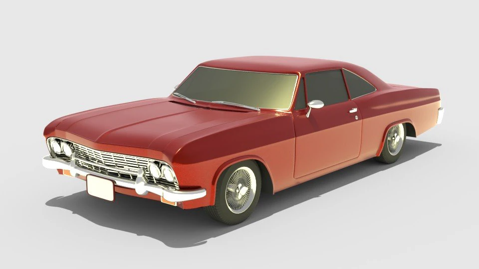 old car 1967 3D Model .c4d .max .obj .3ds .fbx .stl .blend 