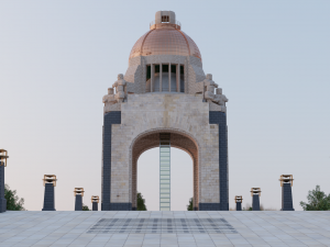 Mexican monument - monument to the revolution 3D 모델
