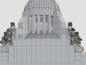Mexican monument - monument to the revolution 3D Model