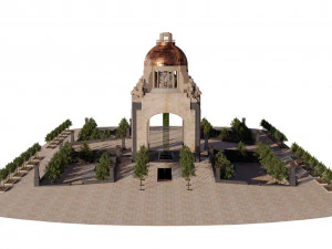 Mexican monument - monument to the revolution 3D Model