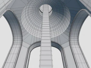 Mexican monument - monument to the revolution 3D Model