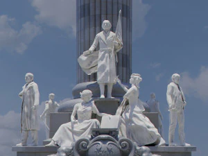 Mexican monument - angel of independence 3D Model