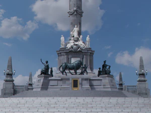 Mexican monument - angel of independence 3D Model