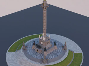 Mexican monument - angel of independence 3D Model