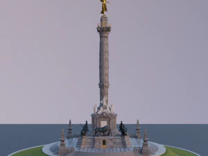 Mexican monument - angel of independence 3D Model