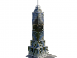 mexican landmark - latinamerican tower 3D 模型