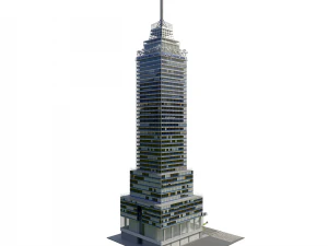 mexican landmark - latinamerican tower 3D Model
