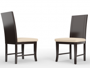 curved dining chair Model 3D
