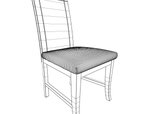 curved dining chair Model 3D