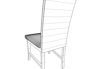 curved dining chair Model 3D