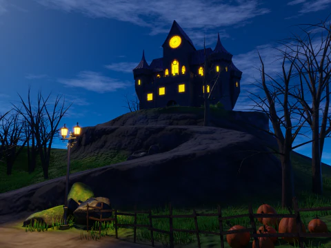Halloween Town 3D Model