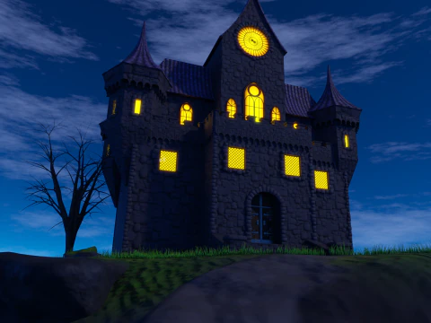 Halloween Town 3D Model