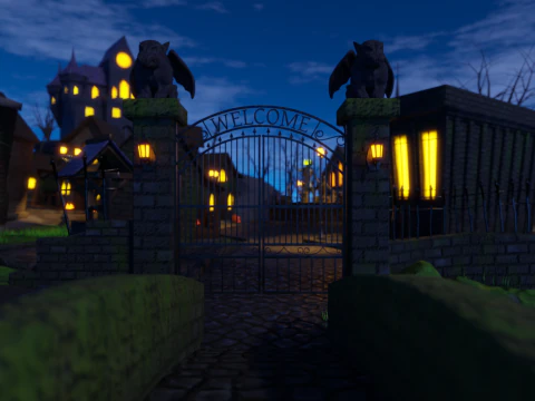 Halloween Town 3D Model