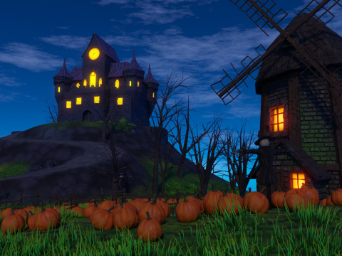 Halloween Town Modello 3D