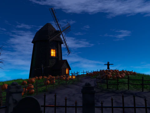Halloween Town 3D Model