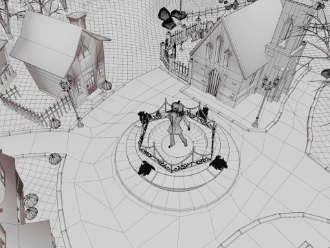 Halloween Town Modello 3D