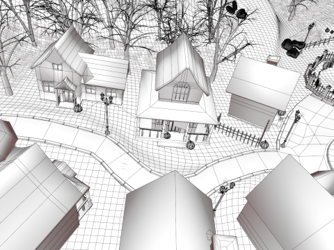 Halloween Town Modello 3D