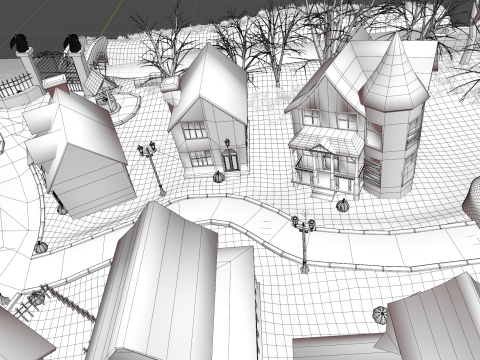 Halloween Town Modello 3D
