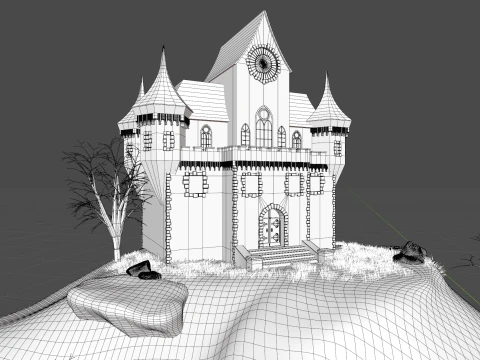 Halloween Town 3D Model