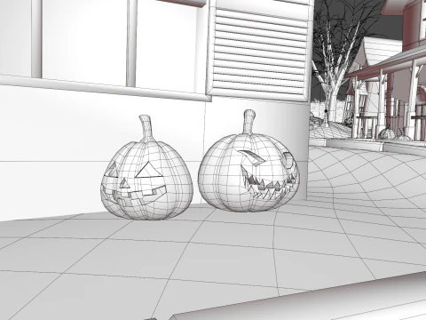 Halloween Town 3D Model