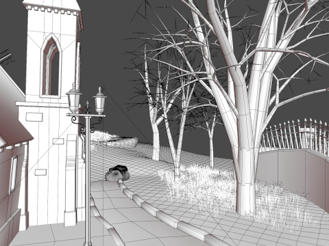 Halloween Town Modello 3D